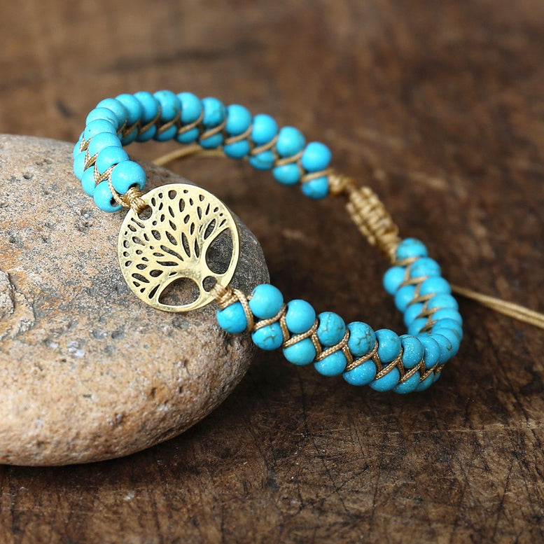 Natural Stone Tree of life bracelets