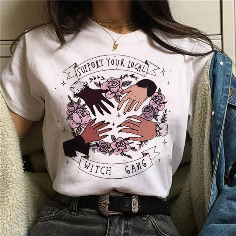 Witch Magic Short Sleeve Print T-shirt