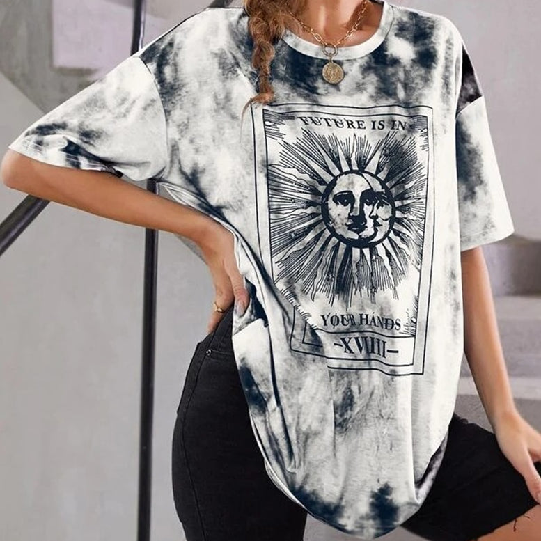 Tie Dye Sun Print T-Shirt