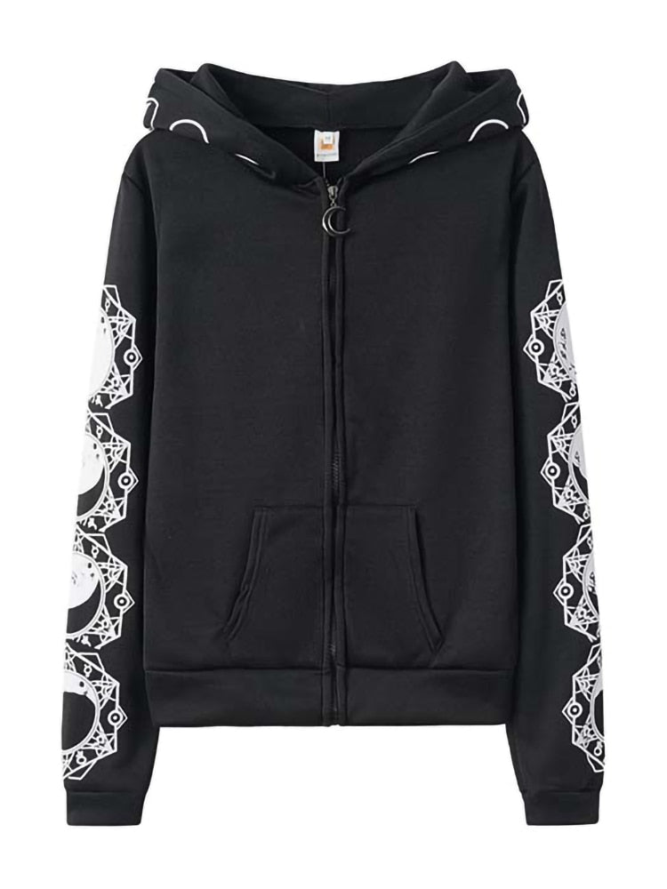 5XL Long Sleeve Hoodies Sweatshirts Casual Zipper Jacket