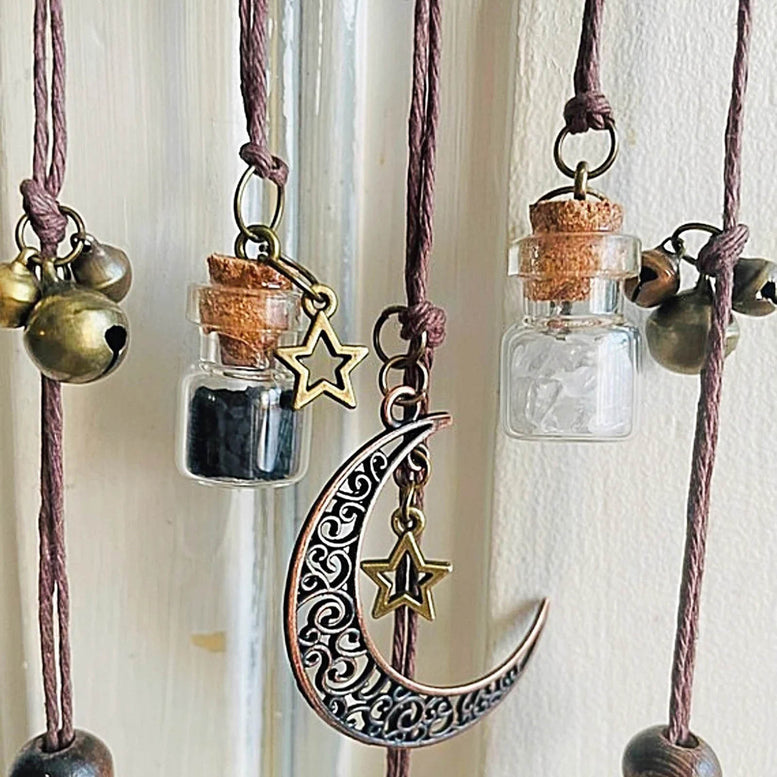 Witch Wind Chimes Magic Wind Chimes For Positivity And Wealth Witchy Things Clear Negative Energy Witchcraft Supplies For Boho