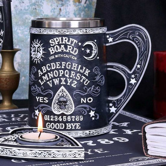 Black and White Spirit Board Tankard Mug
