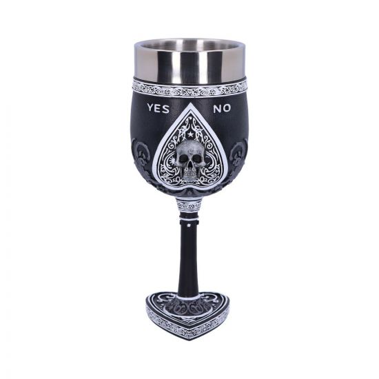 Black and White Spirit Board Goblet Glass