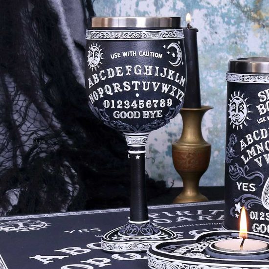 Black and White Spirit Board Goblet Glass