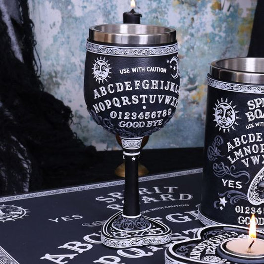Black and White Spirit Board Goblet Glass