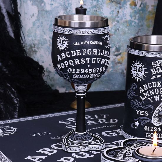 Black and White Spirit Board Goblet Glass