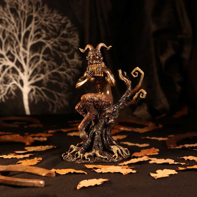 Bronze Mythological Pan's Melody Figurine 24cm