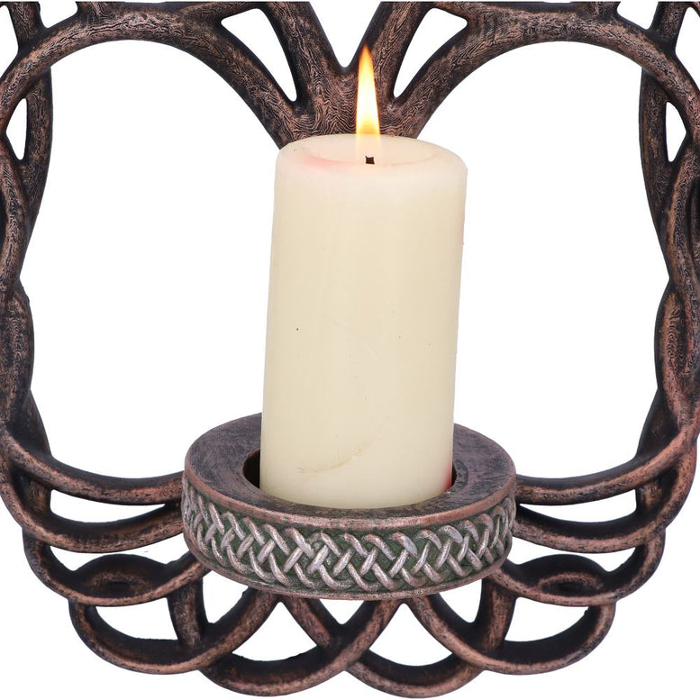 Celtic Tree of Life Wall Hanging Candle Holder 26cm