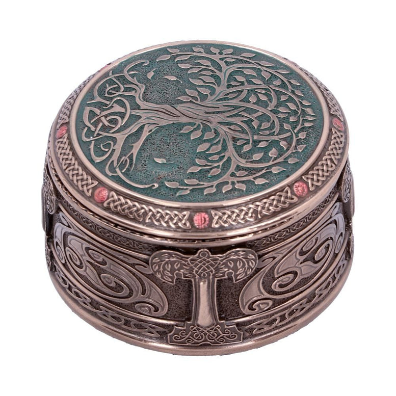 Round Tree of Life Celtic Trinket Box