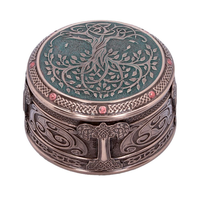 Round Tree of Life Celtic Trinket Box