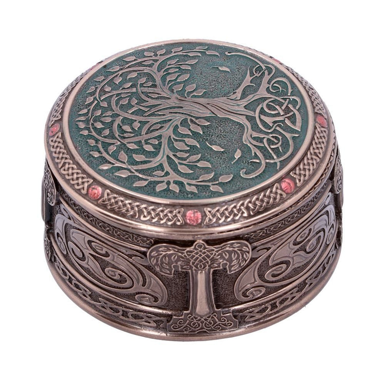 Round Tree of Life Celtic Trinket Box