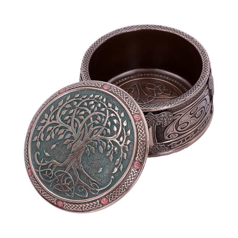 Round Tree of Life Celtic Trinket Box