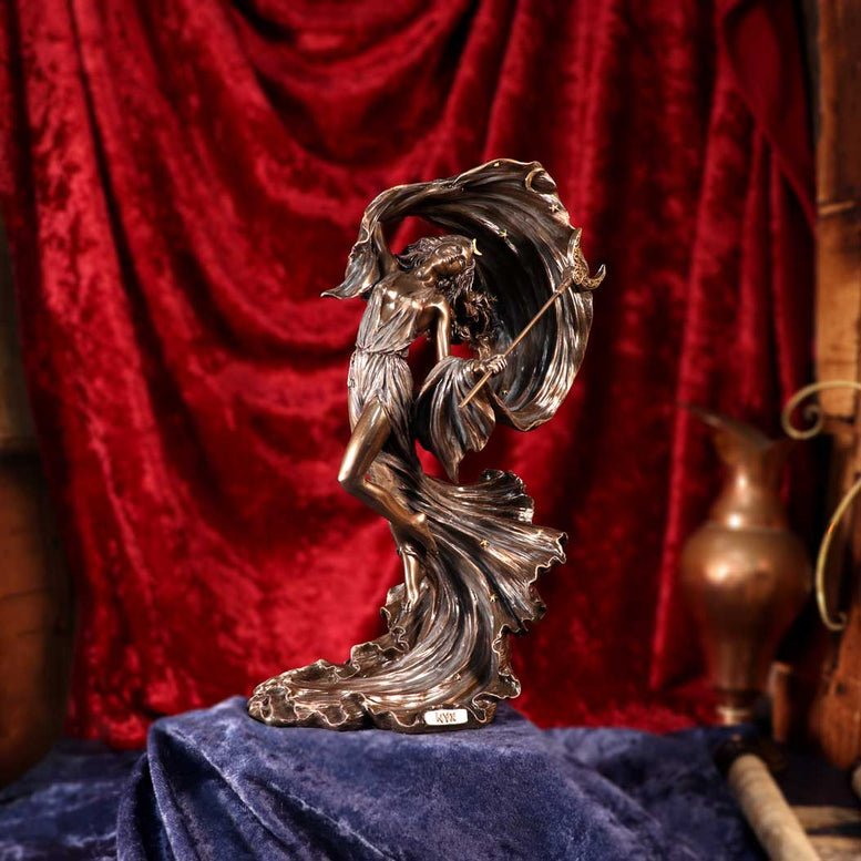 Bronze Nyx Greek Goddess of the Night Starry Sky Figurine 27.5cm / Wicca / Pagan / Celtic / Statue / Figurine / Witchy / Goddess / Deity
