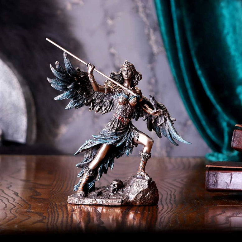 Morrigan - Celtic Phantom Queen Bronze Figurine 22cm / Wicca / Pagan / Mythology / Goddess / Viking / Statue / Figurine / Deity / Witchy
