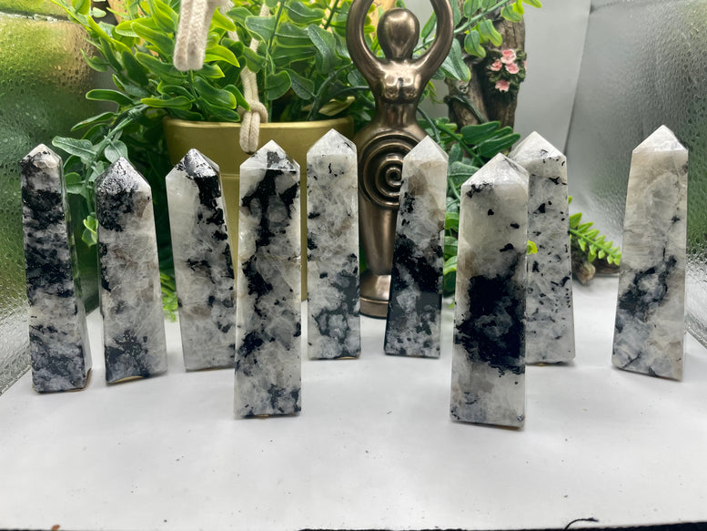 High Grade Flashy Rainbow Moonstone Towers | Crystals | Reiki | Chakra | Healing | Witchcraft | Wiccan | Pagan | Stones | Gemstones