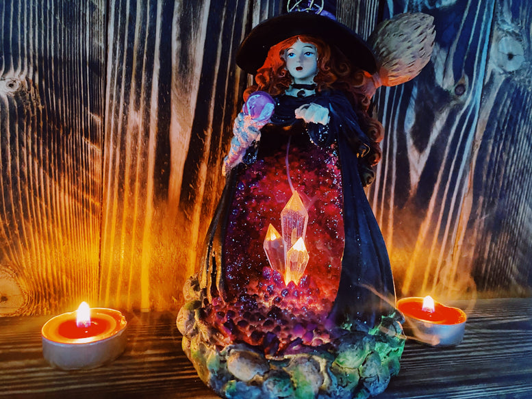 Witch Backflow Incense Crystal Cave Burner