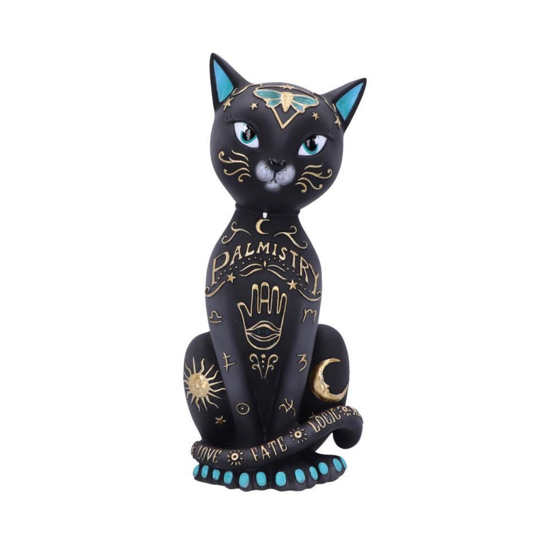 Fortune Kitty Figurine 27cm | Witches Cat | Cat | Kitty | Fortune Teller | Witchcraft | Wiccan | Pagan | Gothic | Palmistry