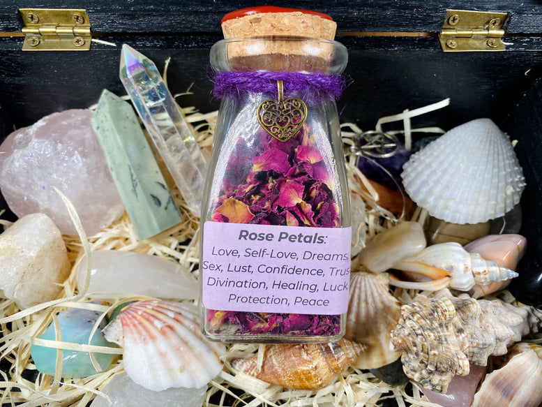 Bottle of Rose Petals | 100ml | Wiccan | Pagan | Witchcraft | Herbs | Flowers | Dried Flowers | Love Spells | Floral | Apocathery