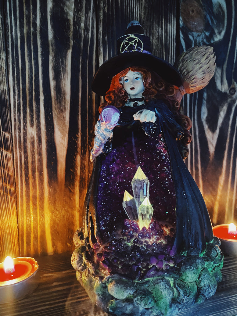 Witch Backflow Incense Crystal Cave Burner