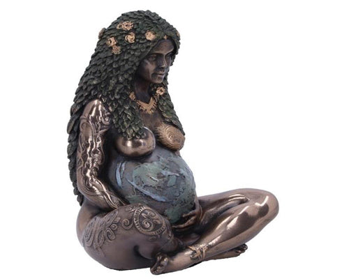 Mini Mother Earth Art Figurine 8.5cm | Gaia | Wiccan | Pagan | Resin | Bronze | Witchcraft