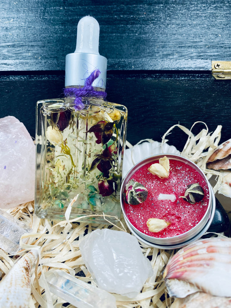 Self-love & Healing Ritual Oil including Spell Candle | Witchcraft | Wiccan | Pagan | Love Spell | Oil | Essential Oils