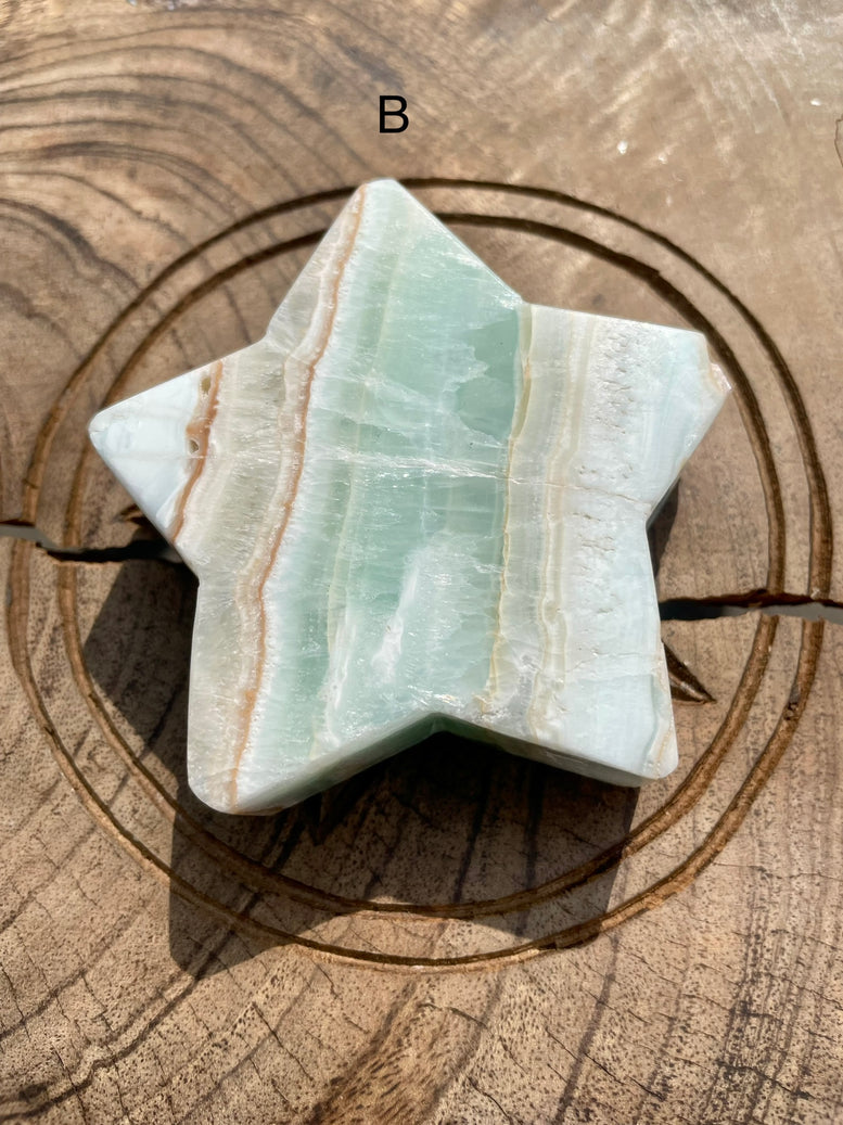Natural Caribbean Calcite Stars | Witchcraft | Wiccan | Pagan | Crystal | Ornament | Gemstones | Healing | Polished | Carved | Star