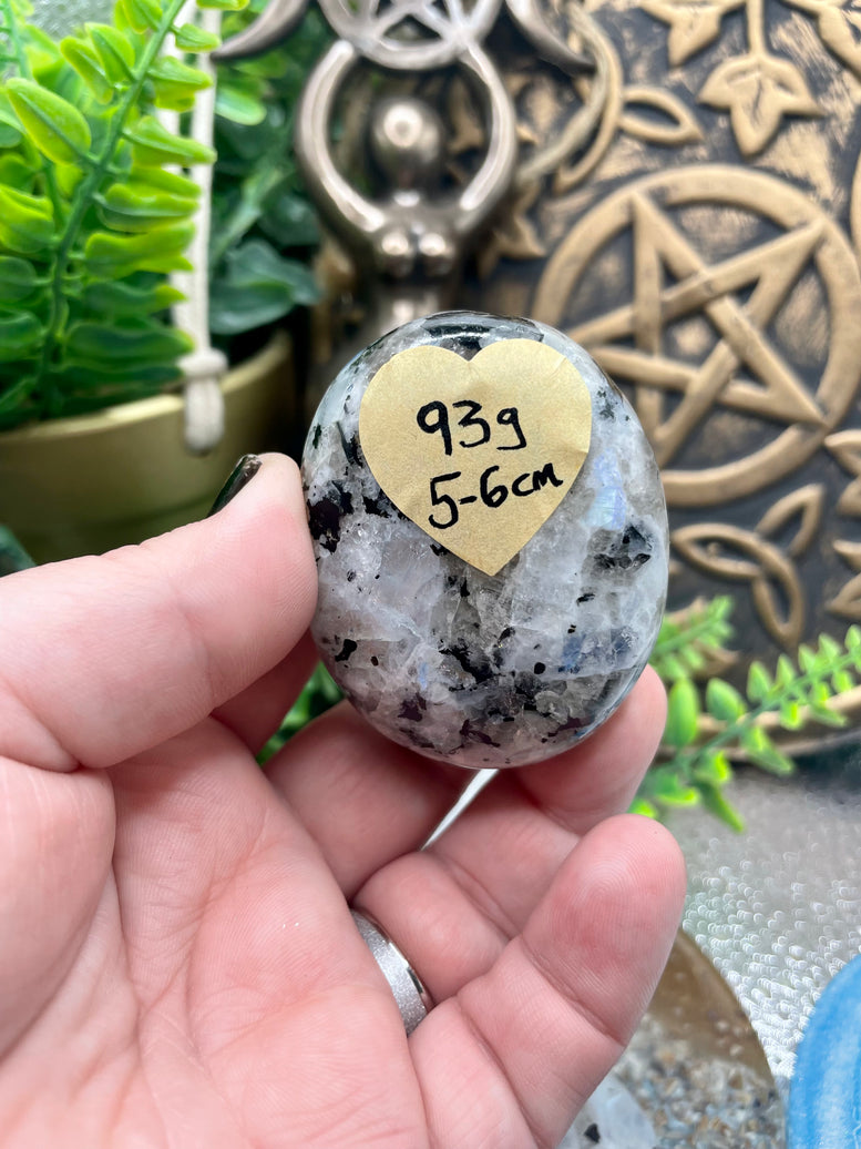 High Grade Flashy Rainbow Moonstone Palm Stones | Crystals | Reiki | Chakra | Healing | Witchcraft | Wiccan | Pagan | Stones | Gemstones