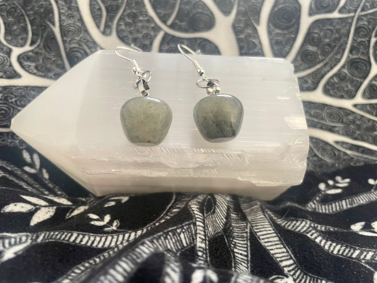Natural Labradorite Apple Dangle Earrings | Witchy | Jewellery | Earrings | Wiccan | Pagan | Wedding | Occasion | Gift | Boho | Crystals