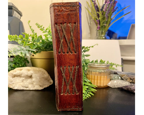 Lockable Pentagram Leather Emboss Journal | Book of Shadows | Grimoire | Journaling | Writing | Diary | Notebook