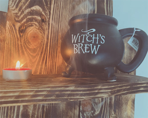 Smooth Black Witch's Brew Cauldron Mug/cup