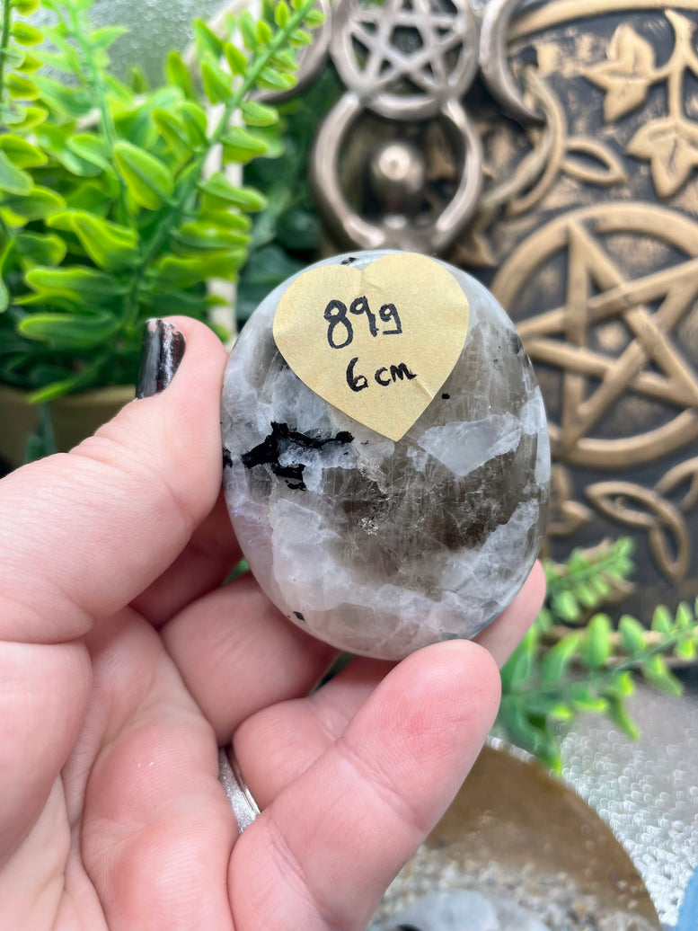 High Grade Flashy Rainbow Moonstone Palm Stones | Crystals | Reiki | Chakra | Healing | Witchcraft | Wiccan | Pagan | Stones | Gemstones