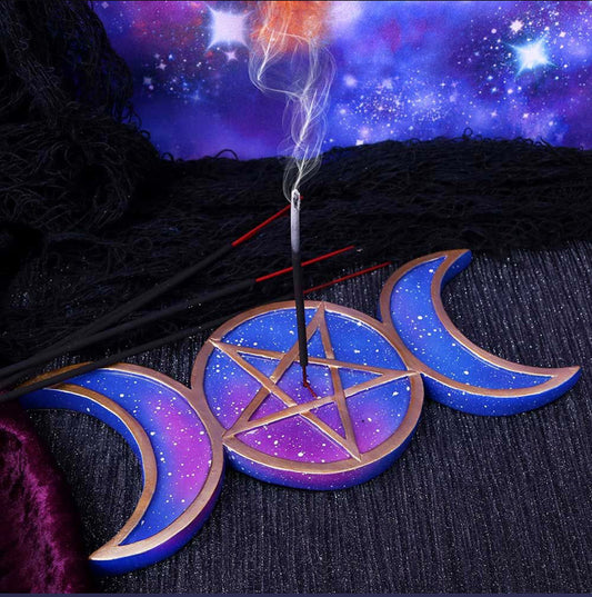 Triple Moon Incense Burner