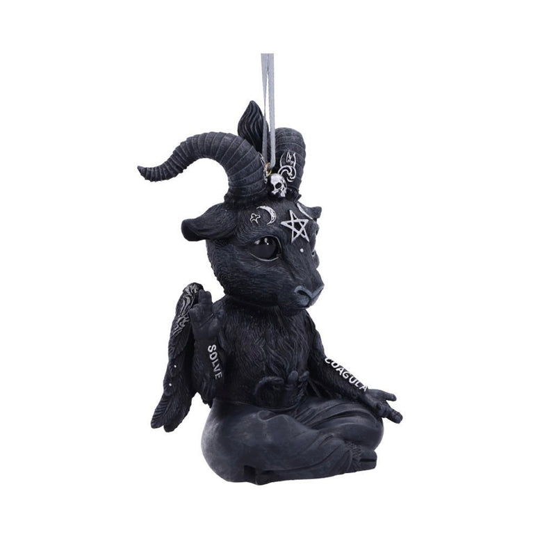 Baphoboo Black Baby Baphomet Hanging Decorative Ornament 11cm | Occult | Baphomet | Wiccan | Pagan | Witchcraft | Christmas Tree Decoration
