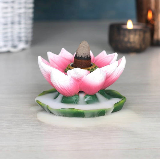 Coloured Lotus Back flow Incense Burner