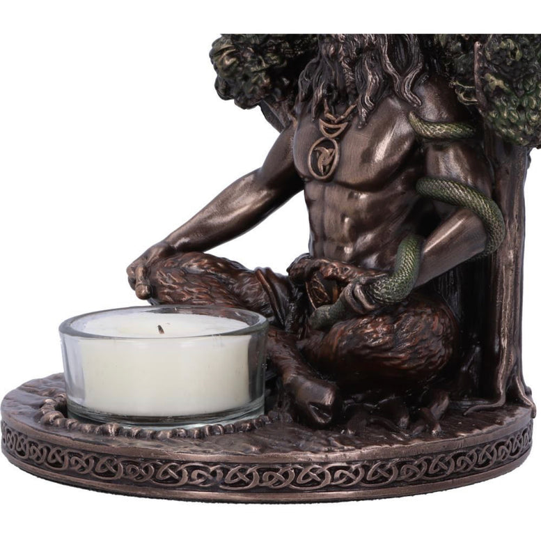 Cernunnos Tea-Light Holder 13.5cm | Witchcraft | Wiccan | Pagan | Deity | God | Horned God | Shrine | Occult | Goth