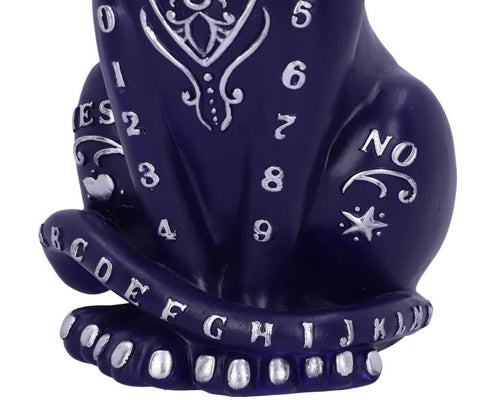 Purple Mystic Kitty 26cm Ouija Cat Figurine | Kitty | Gothic | Wiccan | Pagan | Witchcraft | Familiar | Witches Cat