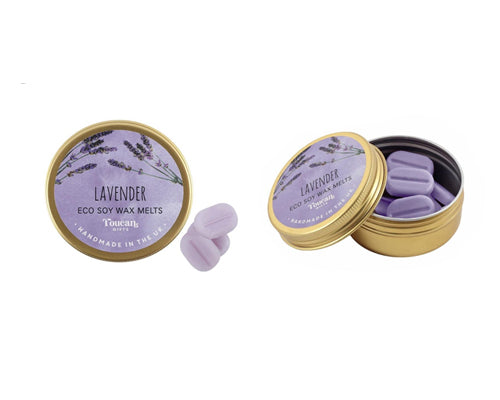 Eco Soy Wax Melt Tins - Lavender, Cinnamon, Peppermint