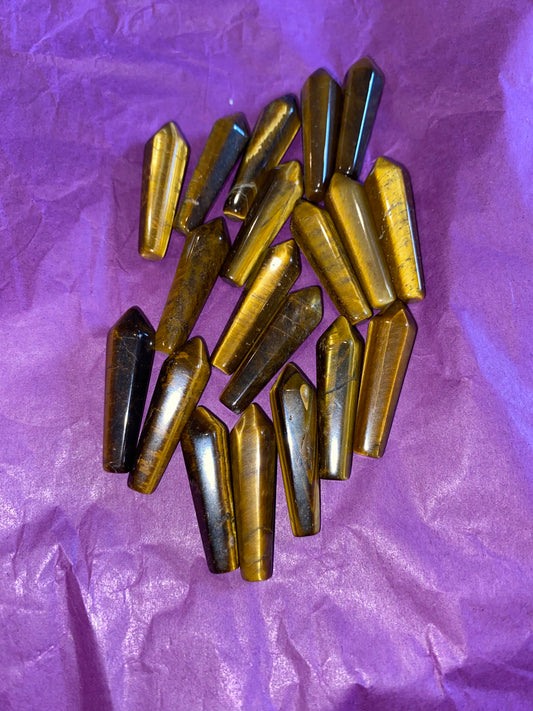 Tigers Eye Crystal Point | Gemstones | Natural Gemstone | Reiki | Energy | Polished | Crystal Point | Crystal Bullet | Jewels