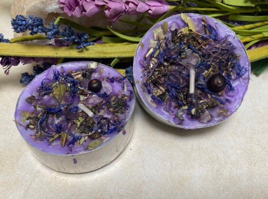 2 x XL Divination/Third Eye Awakening Spell Tea Lights Candle Gift Set | Candles | Divination | Third Eye | Witchcraft | Wiccan | Pagan