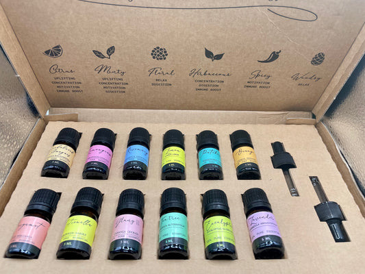 Aromatherapy Essential Oil Set The Top 12 | Essential Oils | Aromatherapy | Gift Set | Ritual Oils | Witchcraft | Wiccan | Pagan | Fragrance