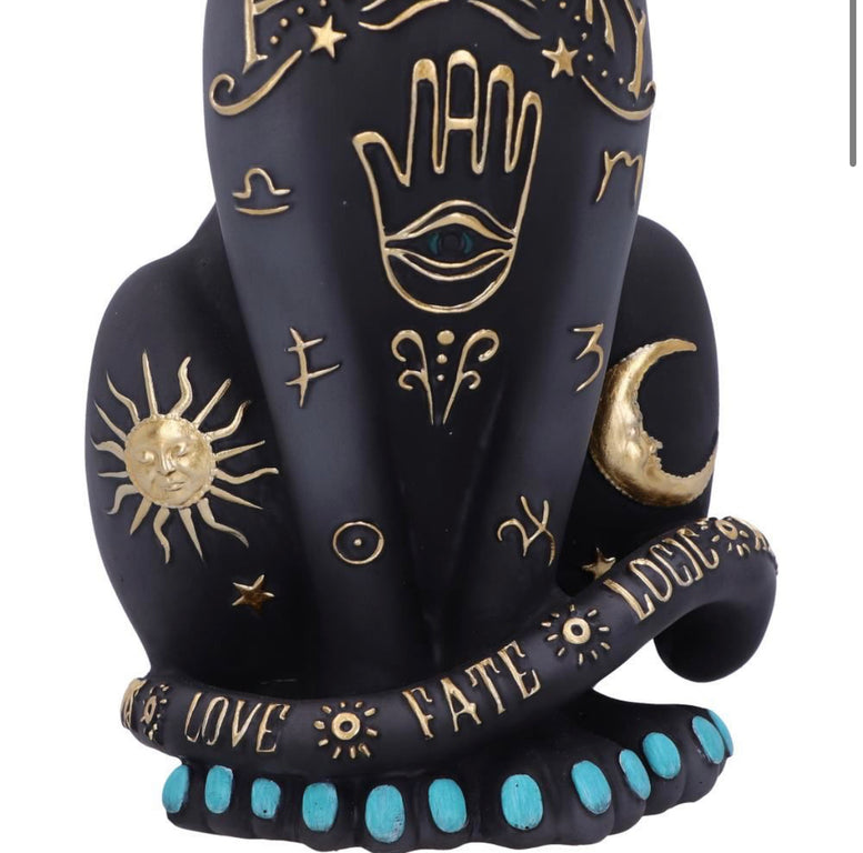 Fortune Kitty Figurine 27cm | Witches Cat | Cat | Kitty | Fortune Teller | Witchcraft | Wiccan | Pagan | Gothic | Palmistry