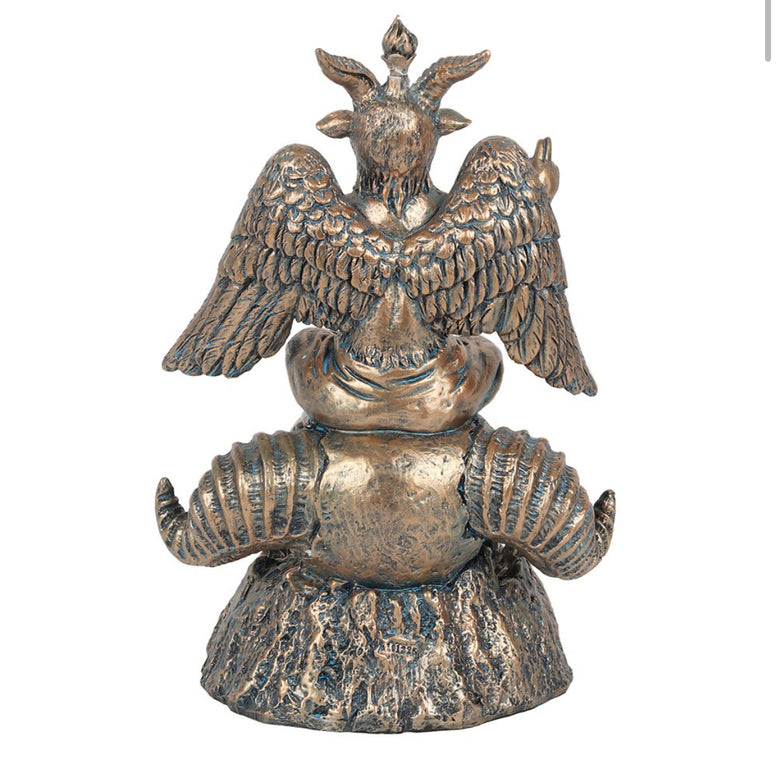 Gold LED Baphomet Back Flow Incense Burner