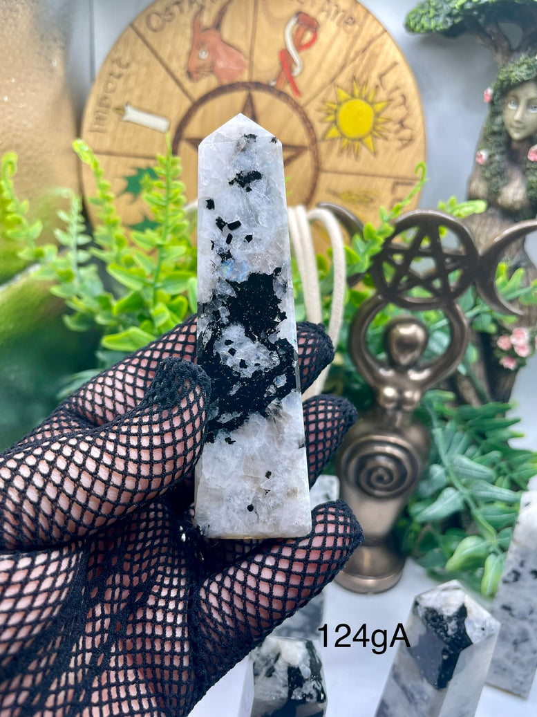 High Grade Flashy Rainbow Moonstone Towers | Crystals | Reiki | Chakra | Healing | Witchcraft | Wiccan | Pagan | Stones | Gemstones
