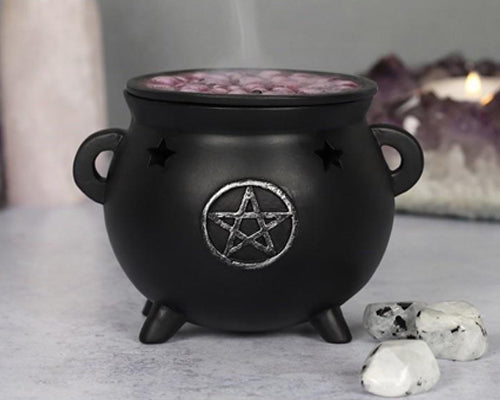 Pentagram Cauldron Incense Cone Holder
