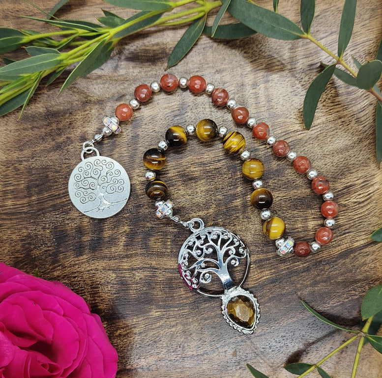 Witches Crystal & Charm Prayer Beads | Deity Worship | Chant | Mantra | Goddess | Witchcraft | Wiccan | Pagan | Gift | Sabbats | Lunar Month