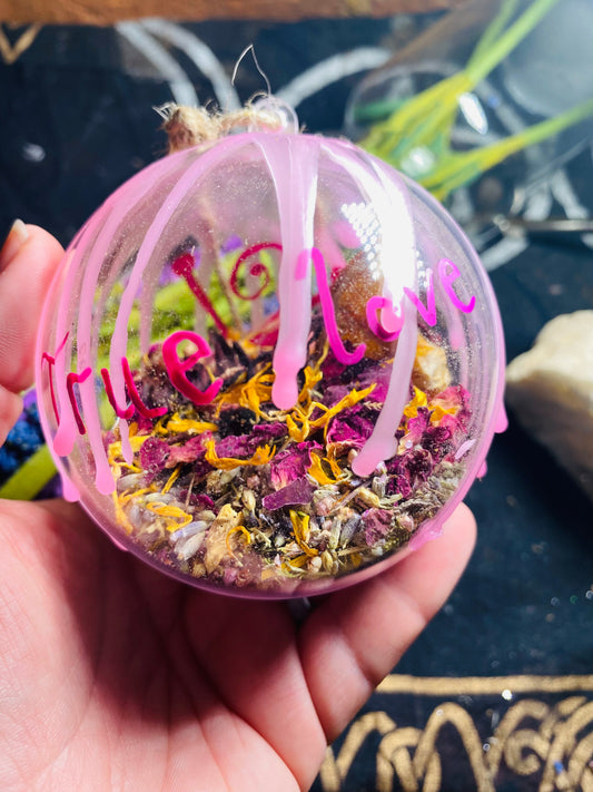 Large Love Attraction Witch Ball | Love Spell | Attract Love | Witchcraft | Pagan | Witchcraft | Altar | Altar Tool | Blessing