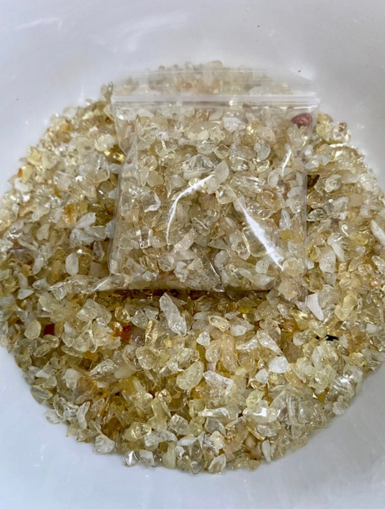 50g Citrine Crystal Chips | Gemstones | Crafts | Natural Crystals | Arts And Crafts | Spell Bottles | Healing Stones