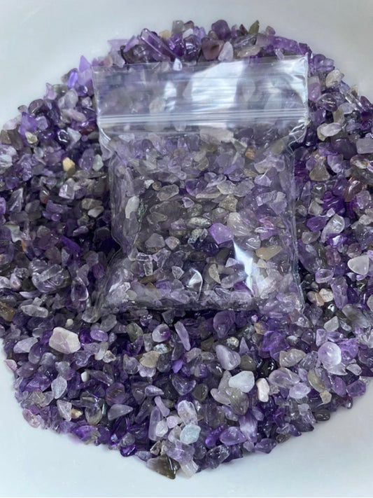 50g Amethyst Crystal Chips | Gemstones | Crafts | Natural Crystals | Arts And Crafts | Spell Bottles | Healing Stones