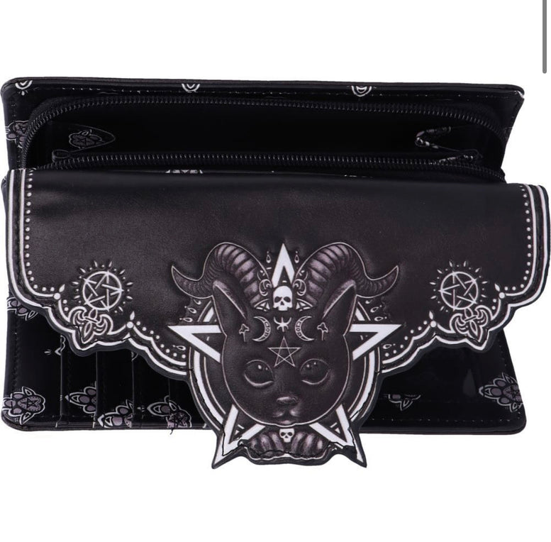 Pawzuph Embossed Purse 18.5cm | Cult Cutie | Occult | Nemesis Now | Witchcraft | Wiccan | Pagan | Gothic | Purse | Wallet