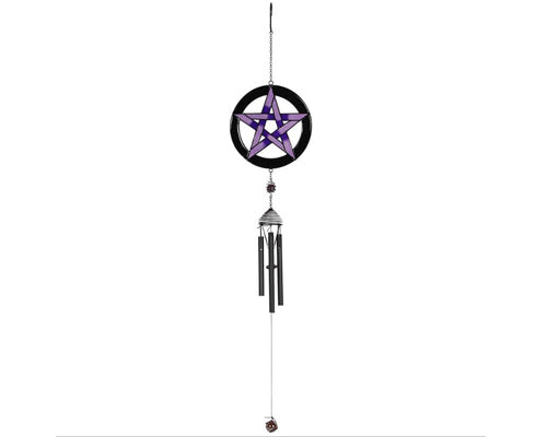 Purple Pentagram Wind chime | Garden | Wicca | Pagan | Witchcraft